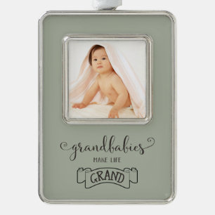 grandbabies make life grand typography christmas ornament