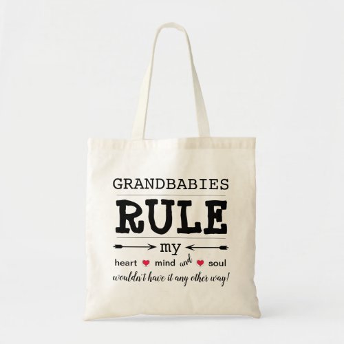 Grandbabies Rule Budget Tote Bag