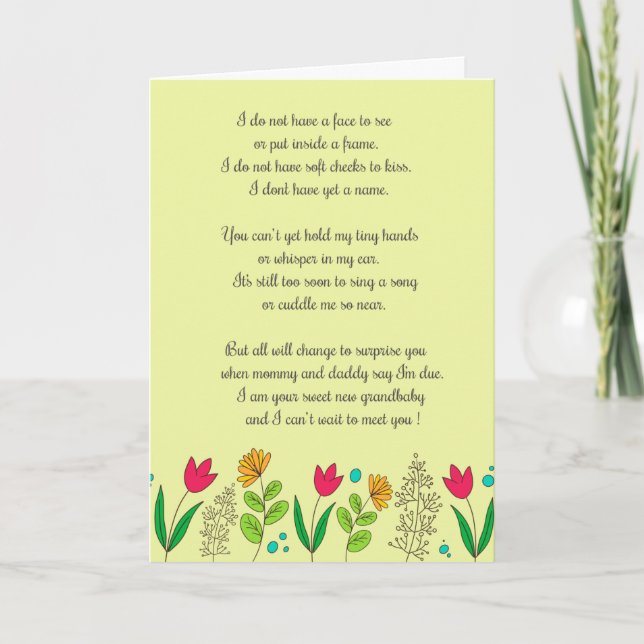 Grandbaby announcement card (Front)