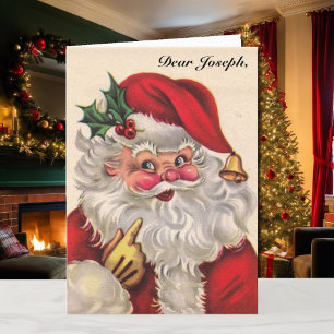 Grandchild Boy or Girl Christmas Card Name & Date