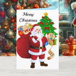 Grandchild Christmas Card Santa List with Photo<br><div class="desc">Fun Christmas Card for your young grandchildren. Upload a photo on the back or leave it blank.</div>