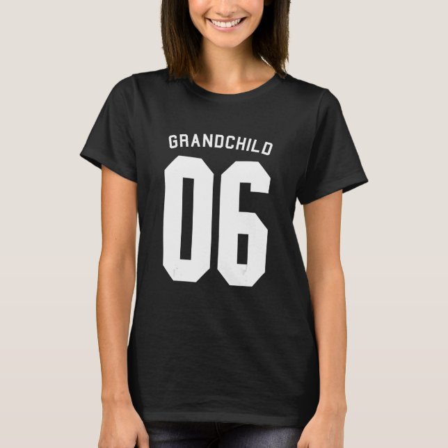 Grandchild Grandkid Number 6  Family Tee Shirt 1 (Front)