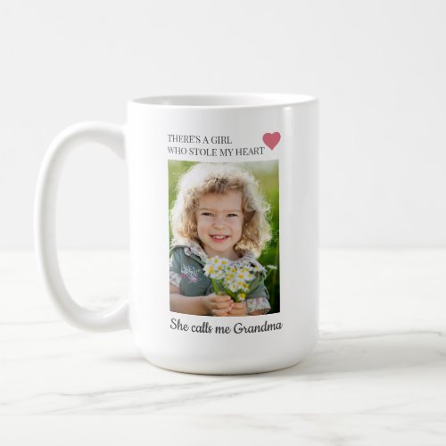 Grandchild Grandma Photo Girl Who Stole My Heart Coffee Mug