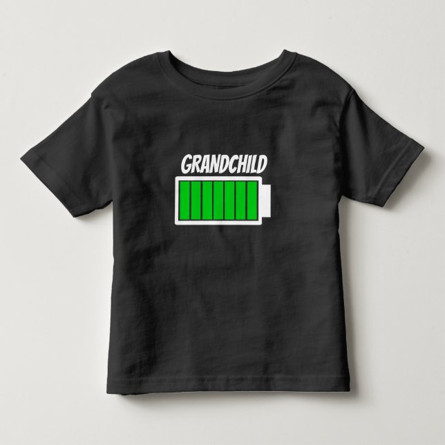 Grandchild High Battery Power Energy Humor Toddler T-shirt (Front)