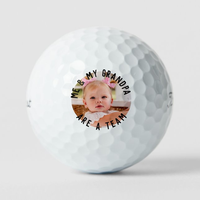 Grandchild Photo Me & My Grandpa Titleist Pro V1 Golf Balls (Front)
