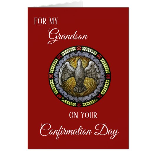 Grandchild Sacrament Confirmation Stained Glass (Front)