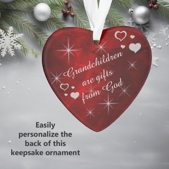 Grandchildren Are Gifts Ornament by Westerngirl2 at Zazzle