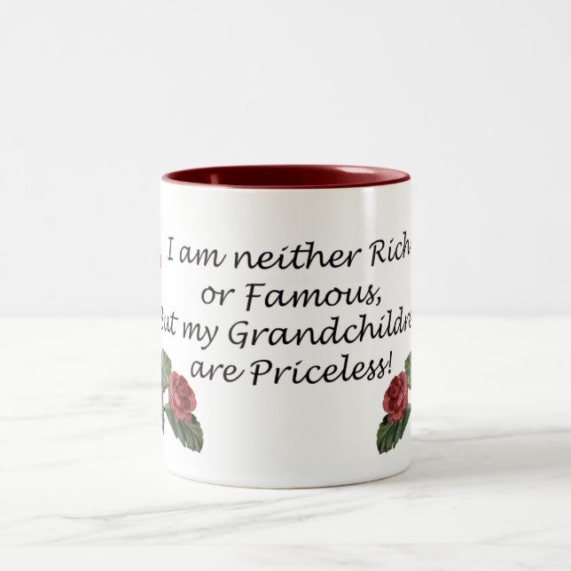 Grandchildren are Priceless Two-Tone Coffee Mug (Center)