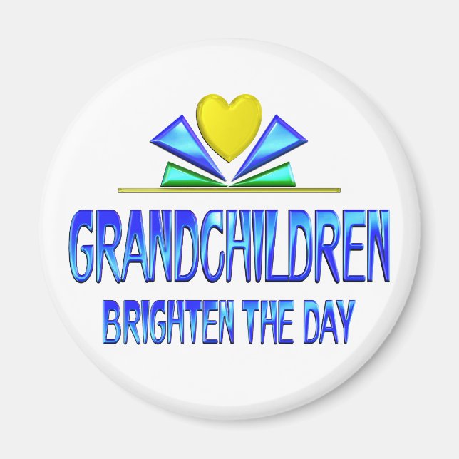 Grandchildren Brighten the Day Magnet (Front)