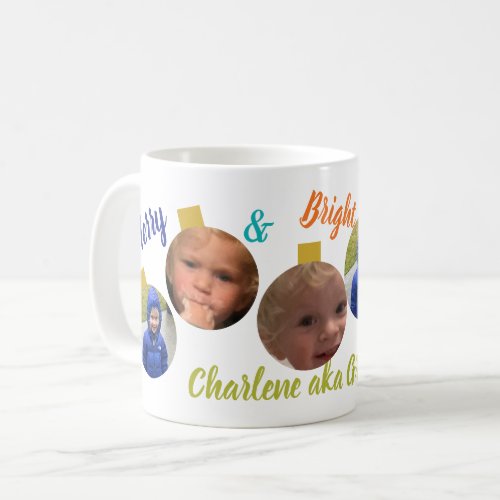 Grandchildren Christmas Ornament Photo Coffee Mug