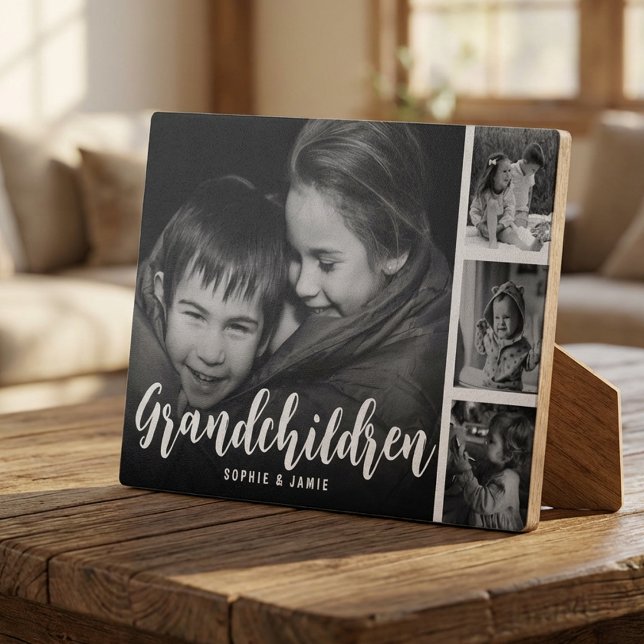 Grandchildren Customized Photo Collage Plaque (Creator Uploaded)