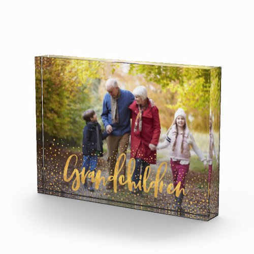 GRANDCHILDREN GOLD PHOTO BLOCK