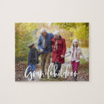 GRANDCHILDREN JIGSAW PUZZLE<br><div class="desc">GRANDCHILDREN DESIGN WITH BEAUTIFUL HAND LETTERED TEXT AND SPACE FOR YOUR FAVOURITE PHOTOGRAPH. PART OF A COLLECTION. AN IDEAL GIFT.</div>