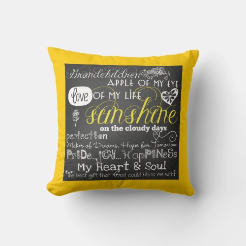 Grandchildren Love and Inspiration Pillow