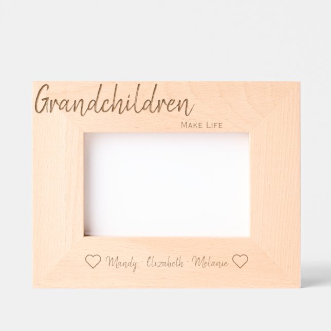 Grandchildren Make Life Grand Frame Engraved Frames (Front)