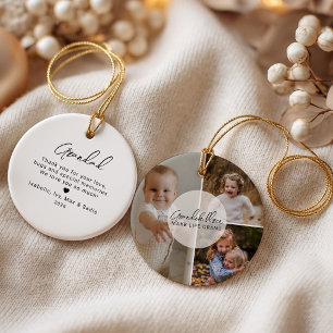 Grandchildren Make Life Grand Grandad 3 Photo Ceramic Ornament