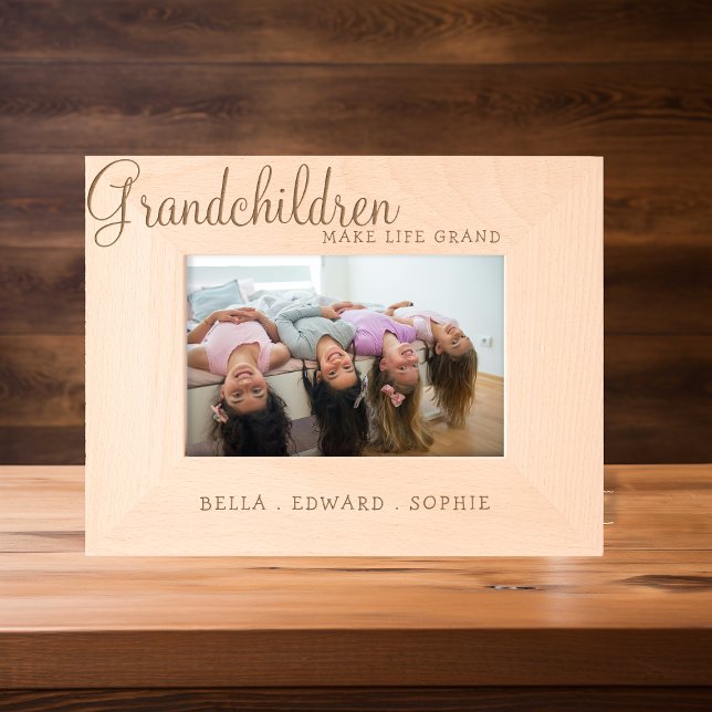 Grandchildren Make Life Grand | Photo Engraved Frames (Creator Uploaded)