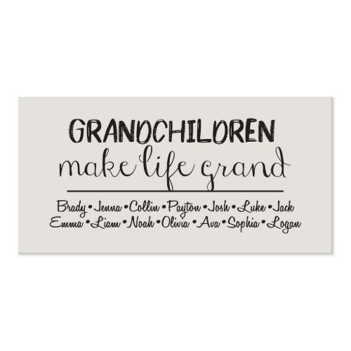 Grandchildren Make Life Grand White Wall Plaque