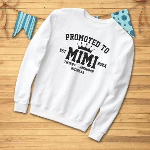 Grandchildren Names Promoted To Grandma Est Year Sweatshirt
