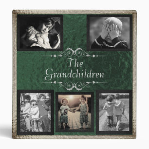 Grandchildren Photo Album - Green/Silver 3 Ring Binder