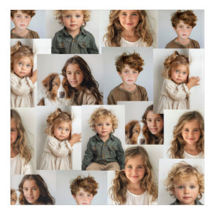 Grandchildren photo collage acrylic print