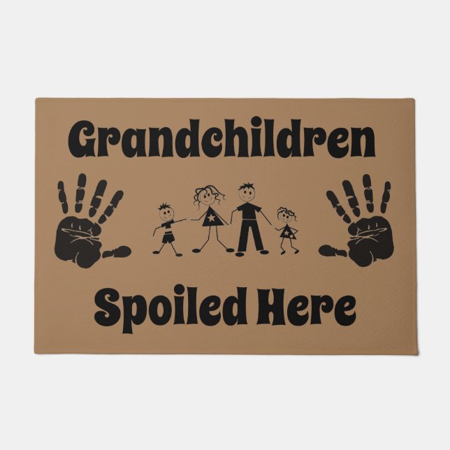 Grandchildren Spoiled Here Doormat (Front)