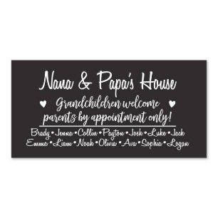 Grandchildren Welcome Nana and Papa Black Plaque