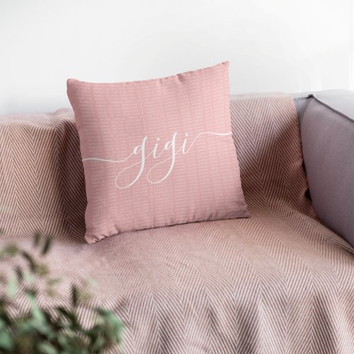 Grandchildrens Names  Personalized Gigi Throw Pillow