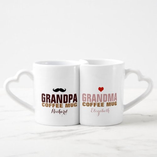 granddad  grandmom nice idea coffee mug set