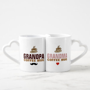 Granddad & Grandmom Romantic Coffee Mug Set