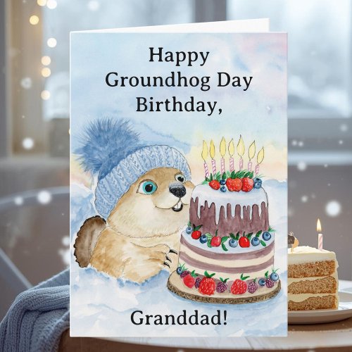 Granddad Happy Groundhog Day Birthday Groundhog