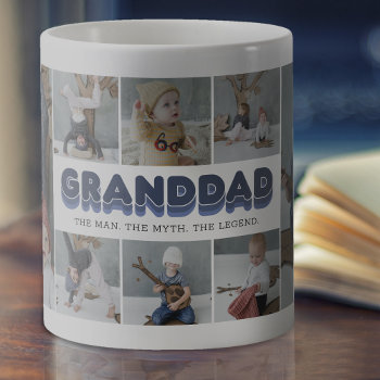 Granddad Man Myth Legend Photo Collage Coffee Mug by special_stationery at Zazzle