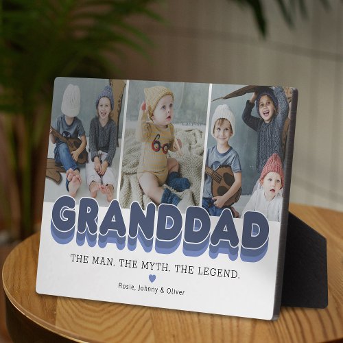 Granddad Man Myth Legend Photo Plaque