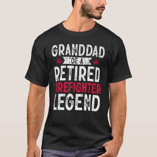 Granddad Retired Firefighter Retirement Fireman Fi T_Shirt