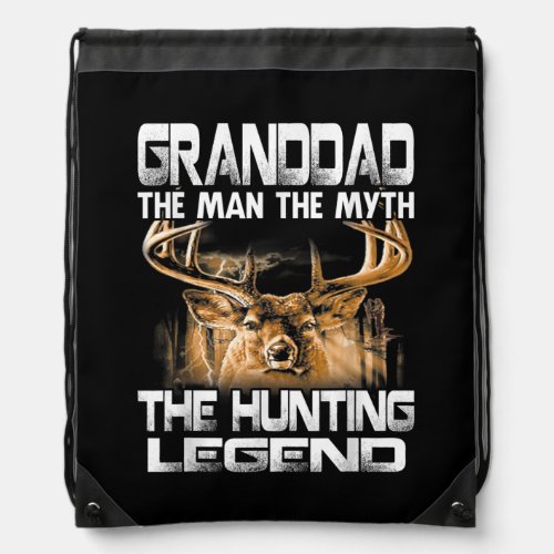 Granddad The Man Myth The Hunting Legend  Drawstring Bag