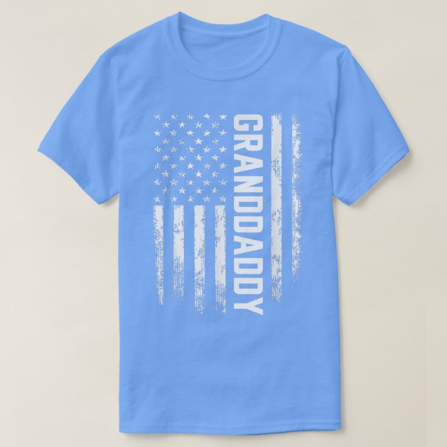 Granddaddy Gift America Flag Gift For Men Father's T-Shirt (Design Front)