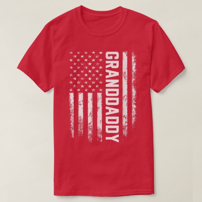 Granddaddy Gift America Flag Gift For Men Father's T-Shirt (Design Front)
