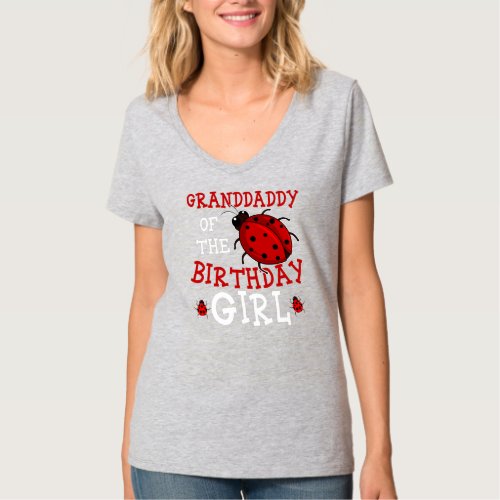 Granddaddy Of The Birthday Girl Ladybug Bday T_Shirt