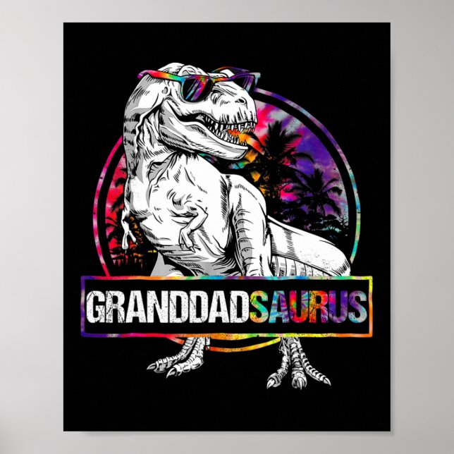Granddadsaurus Dinosaur Granddad Saurus Matching T Poster (Front)