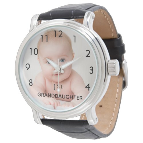 Granddaugher baby photo grandfather watch