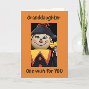 **GRANDDAUGHER** ONE WISH FOR YOU AT THANKSGIVING CARD