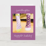 Granddaughter 12th Birthday Crazy Socks Card<br><div class="desc">When you are looking for a greeting card to gift your granddaughter with as she celebrates her 12th birthday,  the this card would be your perfect choice. This card is fun,  colorful and fun again.</div>