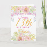 Granddaughter 13th Birthday Butterfly Garden Card - View #7