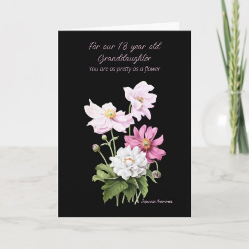 Granddaughter 18th Birthday Japanese Anemones