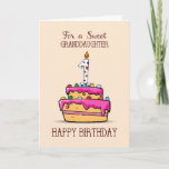 Granddaughter 1st Birthday, 1 on Sweet Pink Cake Card<br><div class="desc">It’s your sweet granddaughter’s first birthday celebration! Make this day sweeter for her by sending this card having a sweet pink cake and colorful sweet candies on the front. Greet her a happy 1st birthday with this cute card.</div>