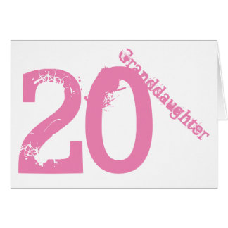 granddaughter 20th birthday card