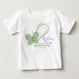 Granddaughter 2nd Birthday Butterfly Hugs Baby T-Shirt