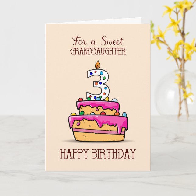 Granddaughter Cake Birthday Card with Paper Confetti - Paper Shakies b –  James Ellis
