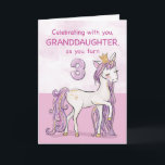 Granddaughter 3rd Birthday Pink Horse With Crown Card<br><div class="desc">This pretty card will bring an ooh and ahh to your granddaughter on her 3rd birthday as she sees this pink and white pony wearing a crown with a touch of golden looking sparkle on her mane, tail and crown. Sweet card to wish your granddaughter happy 3rd birthday! (Digitally rendered...</div>
