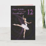 Granddaughter age 12, a ballerina birthday card<br><div class="desc">A beautiful ballerina dancing on a birthday card for a Granddaughter</div>